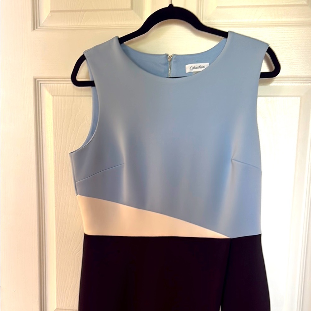 Calvin Klein Women's Blue and Black Dress